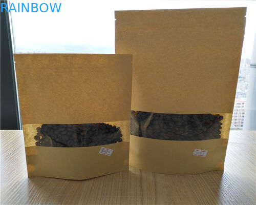 ফ্রন্ট সাইড পাউডার / ক্যান্ডি / কফি জন্য কাস্টমাইজড কাগজ ব্যাগ সাফ করুন