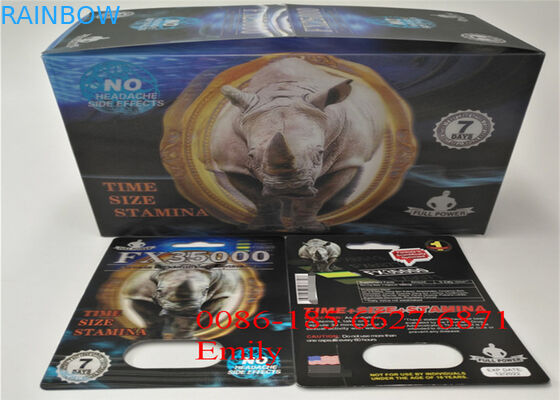 Rhino 69 ব্লিস্টার কার্ড প্যাকেজিং 9 এক্স 12cm চকচকে সারফেস সমাপ্তি সঙ্গে