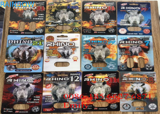এমবসিং সারফেস ইফেক্ট সঙ্গে সুবিধাজনক Rhino পিলস ব্লিস্টার প্যাক প্যাকেজিং