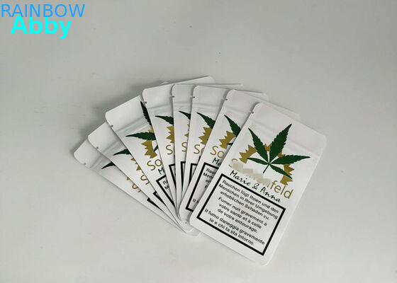 মুদ্রণ স্বর্ণের ম্যাট অ্যালুমিনিয়াম ফয়েল ব্যাগ গ্যাস ব্যারাইড সাইড গসেট 10000 MOQ