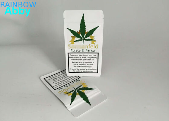 মুদ্রণ স্বর্ণের ম্যাট অ্যালুমিনিয়াম ফয়েল ব্যাগ গ্যাস ব্যারাইড সাইড গসেট 10000 MOQ