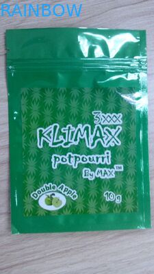 গন্ধ প্রুফ হার্বাল ধূপ প্যাকেজিং, খাদ্য প্যাকেজিং জন্য প্লাস্টিকের জিপার ব্যাগ