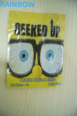 অ্যাম্বার লিফ হার্বাল ধূপ প্যাকেজিং, নিরাপত্তা তিন সাইড সীল পাউন্ড 4 জি