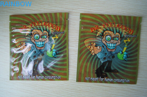 অ্যাম্বার লিফ হার্বাল ধূপ প্যাকেজিং, নিরাপত্তা তিন সাইড সীল পাউন্ড 4 জি