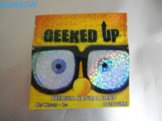 অ্যাম্বার লিফ হার্বাল ধূপ প্যাকেজিং, নিরাপত্তা তিন সাইড সীল পাউন্ড 4 জি