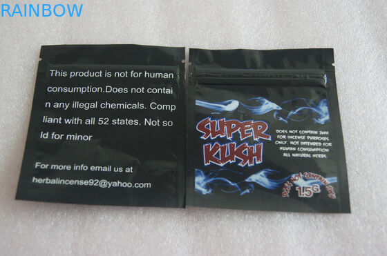 উচ্চ বাধা হার্বাল ধূপ প্যাকেজিং, PE উপাদান প্লাস্টিক জipper ব্যাগ