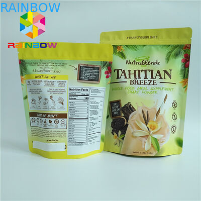 চকচকে ল্যামিনেট অ্যালুমিনিয়াম ফয়েল ব্যাগ চিনি বেকিং কুকি জন্য 100mircon