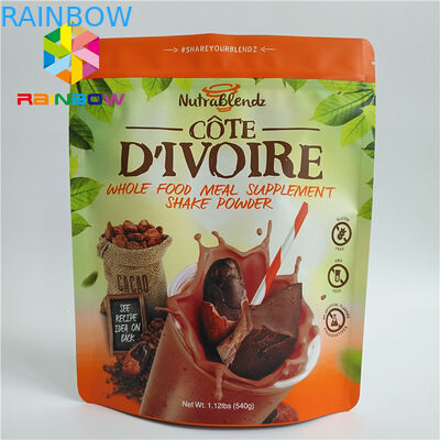 চকচকে ল্যামিনেট অ্যালুমিনিয়াম ফয়েল ব্যাগ চিনি বেকিং কুকি জন্য 100mircon