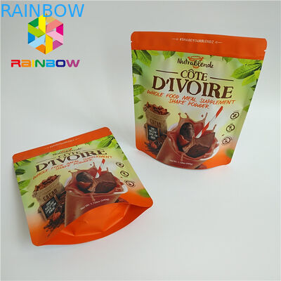 খাদ্য গ্রেড প্লাস্টিকের পাউচ প্যাকেজিং, ম্যাট snack জন্য থলি থল আপ দাঁড়ানো