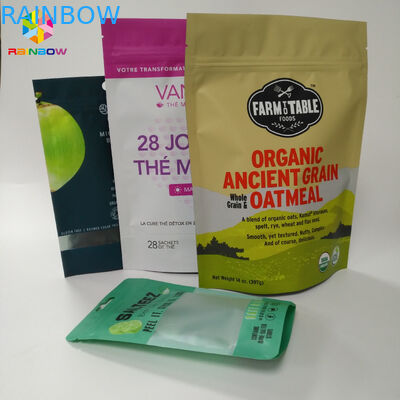 শীর্ষ Ziplock টিয়ার নোট সঙ্গে রঙিন স্ট্যান্ড পাউথ ব্যাগ ম্যাট সারফেস