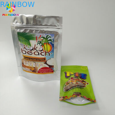 শীর্ষ Ziplock টিয়ার নোট সঙ্গে রঙিন স্ট্যান্ড পাউথ ব্যাগ ম্যাট সারফেস