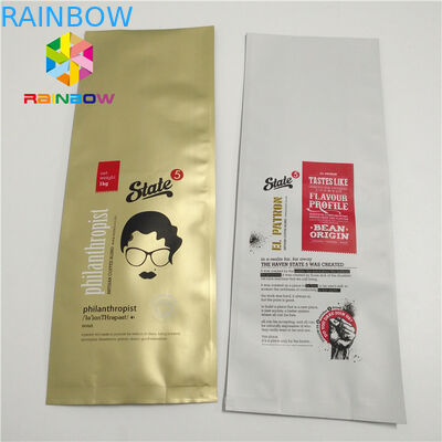 বড় আকার প্লাস্টিকের পাইচ প্যাকেজিং, ভালভ চতুর্ভুজ সীল সাইড সঙ্গে অ্যালুমিনিয়াম ফয়েল ব্যাগ