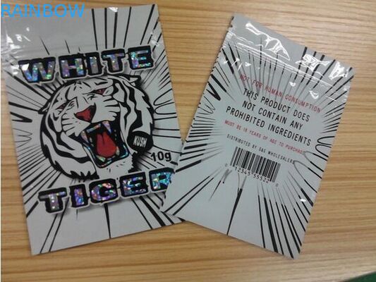 ইম্পার শীর্ষ হাতল সঙ্গে রাউচার মুদ্রণ তিন সাইড সীল পাউন্ড Mylar ফয়েল উপাদান