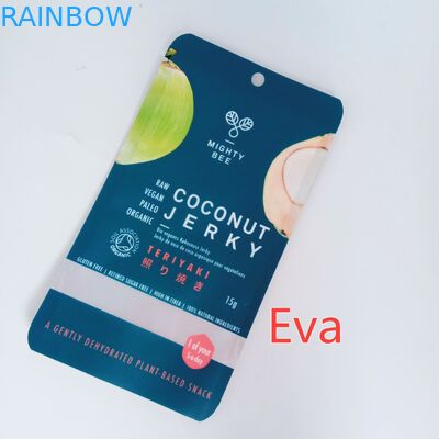 মায়লার জিপার কাস্টম মুদ্রিত স্ন্যাক ব্যাগ নারকেল জেরক / শুকনো ফল জন্য বিশুদ্ধ প্লাস্টিক