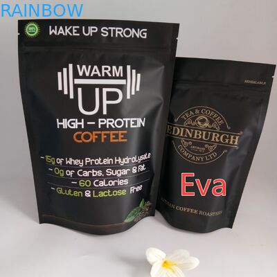 এফডিএ অনুমোদিত চা ব্যাগ প্যাকেজিং, স্পাউট ট্যাপ সঙ্গে পরিষ্কার স্ট্যান্ড আপ দাঁড়ানো