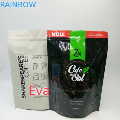 সিলভার প্লাস্টিক স্ট্যান্ড আপ পাউন্ড ব্যাগ 500g কফি চা পাউডার প্যাকেজিং জন্য অ বিষাক্ত