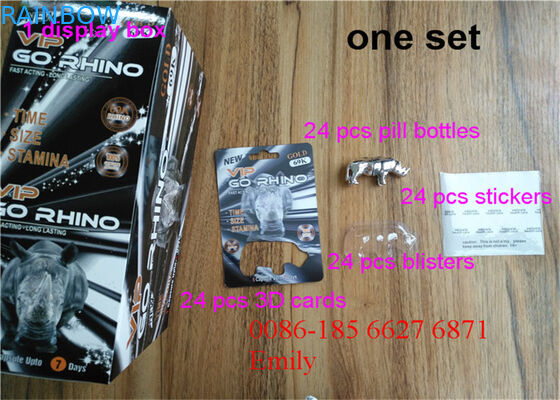 ব্যক্তিগত লেবেল ব্লিস্টার কার্ড প্যাকেজিং, Rhino Pill প্লাস্টিক ব্লিস্টার প্যাকেজিং
