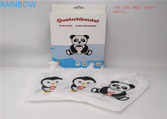 ফলের রস জন্য পুনঃব্যবহারযোগ্য স্পাউথ পাউচ প্যাকেজিং প্লাস্টিকের সুইচ খাদ্য গ্রেড