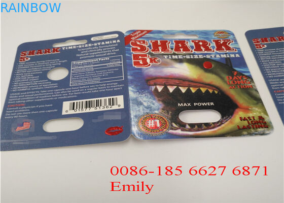 কাস্টমাইজড লোগো ব্লিস্টার কার্ড প্যাকেজিং পুরুষ বৃদ্ধির জন্য পিলেট উপাদান