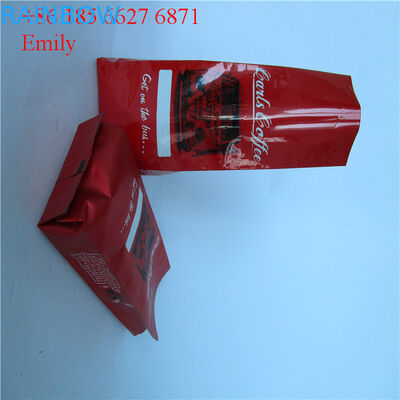 জিপার ফয়েল পচ প্যাকেজিং 250g 500g Degassing এক - ওয়ে ভালভ সঙ্গে