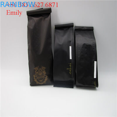 জিপার ফয়েল পচ প্যাকেজিং 250g 500g Degassing এক - ওয়ে ভালভ সঙ্গে