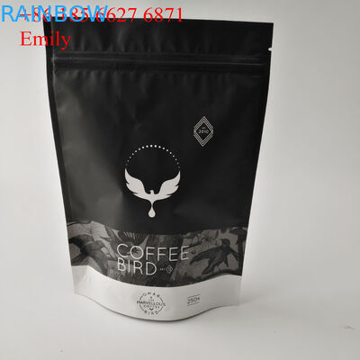 জিপার ফয়েল পচ প্যাকেজিং 250g 500g Degassing এক - ওয়ে ভালভ সঙ্গে