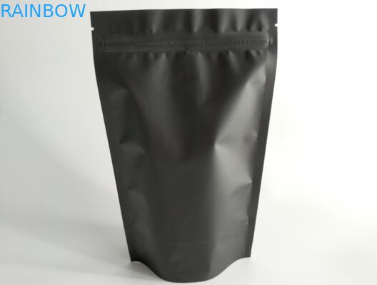 ম্যাট ব্ল্যাক স্ট্যান্ড আপ পাউচ ব্যাগ 250g 500g 140 মাইক্রন বেধ কাস্টমাইজড প্রিন্ট লোগো