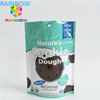 ছোট আকারের স্ন্যাকস ফুড প্যাকেজিং ব্যাগগুলি জিপার শীর্ষ হ্যান্ডেলের সাথে কাস্টমাইজড রঙ