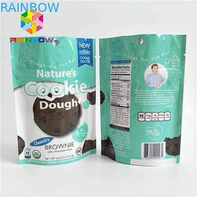 ছোট আকারের স্ন্যাকস ফুড প্যাকেজিং ব্যাগগুলি জিপার শীর্ষ হ্যান্ডেলের সাথে কাস্টমাইজড রঙ