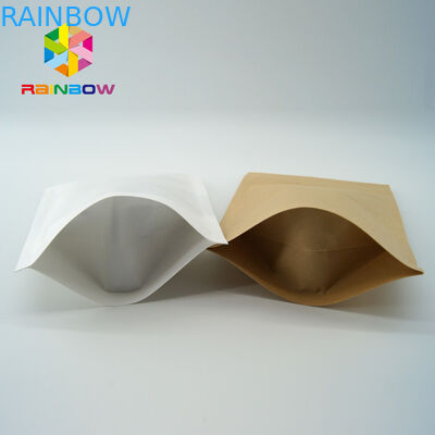 পপকর্নের জন্য পৃথক ছোট স্ন্যাকস ফুড প্যাকেজিং কাস্টমাইজড ব্রাউন ক্রাফ্ট পেপার