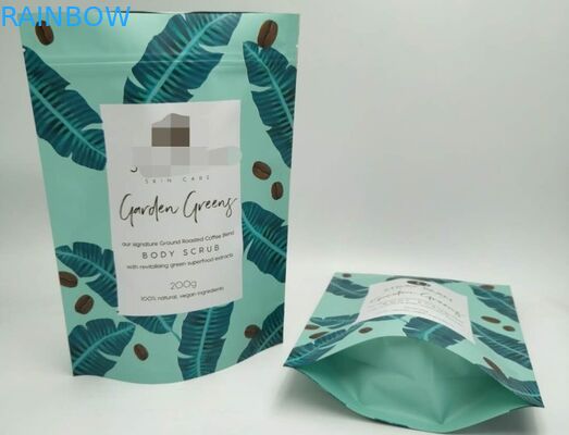শরীরের স্ক্র্যাব বাথ সল্ট প্যাকেজিং ব্যাগ 250g 500g উচ্চ সবুজ রঙ দিয়ে Safty