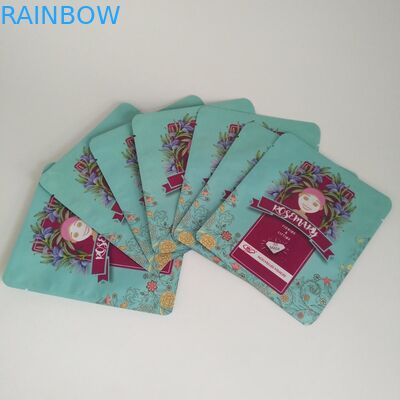 ম্যাট প্লাস্টিকের ফেস মাস্ক প্যাকেজিং লেজার লাইন জিপার সহ হলোগ্রাফিক টিয়ার নোচ