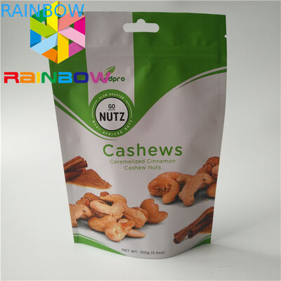 ফয়েল ল্যামিনেটেড কাস্টম স্ন্যাক প্যাকেজিং 100 গ্রাম মাইলার কে বিস্কুট / শুকনো ফল জন্য