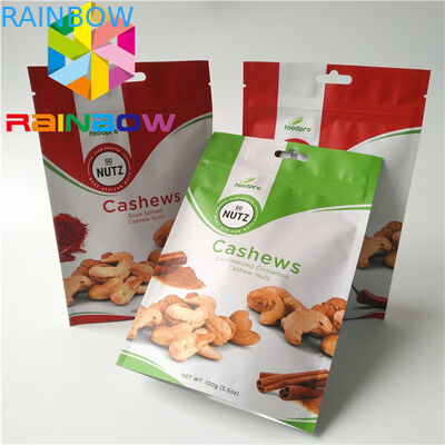 ফয়েল ল্যামিনেটেড কাস্টম স্ন্যাক প্যাকেজিং 100 গ্রাম মাইলার কে বিস্কুট / শুকনো ফল জন্য