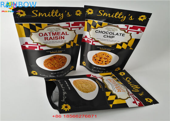 অ্যালুমিনিয়াম ফয়েল ব্যাগ প্লাস্টিকের পাইচ শীর্ষ Ziplock সঙ্গে তিনটি সাইড প্যাকেজিং প্যাকেজিং