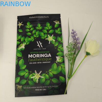 খাদ্য গ্রেড স্ট্যান্ড পাউন্ড ব্যাগ প্লাস্টিক কাস্টম ফয়েল ম্যাট চা প্যাকিং জন্য শেষ