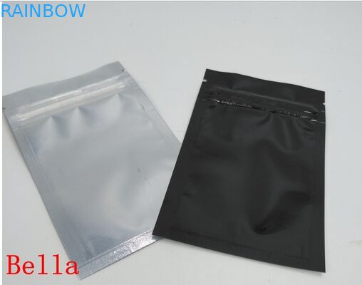 ফ্রন্ট ম্যাট প্রসাধনী প্যাকেজিং ব্যাগ পরিষ্কার রঙিন ফয়েল মাইলার জিপ লক আপ ব্রাশ ব্রাশ করুন