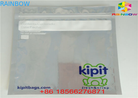 চকচকে সিলভার স্ট্যান্ড পাউচ অ্যালুমিনিয়াম ফয়েল প্যাকেজিং ব্যাগ পরিষ্কার প্লাস্টিক উপাদান আপ