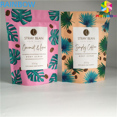 নীচের গসেট ব্যাগ সঙ্গে আপনার নিজস্ব লোগো মুদ্রণ অ্যালুমিনিয়াম ফয়েল প্যাকেজিং ব্যাগ কাস্টম পাউন্ড ব্যাগ পরিষ্কার জipper foilbag