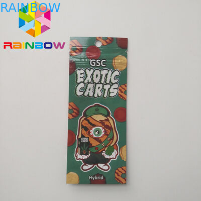 হোলোগ্রাফিক ব্যাগ কার্টিজ প্লাস্টিকের পাইচ প্যাকেজিং জিপলক সিবিআই তেল বহিরাগত কার্ট