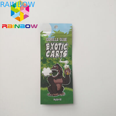 হোলোগ্রাফিক ব্যাগ কার্টিজ প্লাস্টিকের পাইচ প্যাকেজিং জিপলক সিবিআই তেল বহিরাগত কার্ট