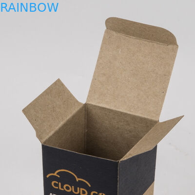 ইকো বন্ধুত্বপূর্ণ প্রসাধনী এমবসড প্যাকেজিং কাগজ বক্স বাদামী খসড়া কাগজ সিডিআই তেল বোতল প্রয়োগ