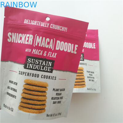 এসজিএস প্লাস্টিক স্ন্যাক ব্যাগ প্যাকেজিং কাস্টম লোগো আলু চিপস / বিস্কুট জন্য Mylar Doypack