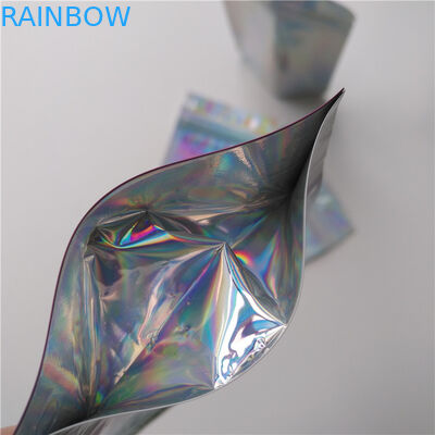 প্লাস্টিকের খাদ্য কফি ভোজ্য হোলোগ্রাফিক মেকআপ ব্যাগ স্বচ্ছ হোলোগ্রাম ব্যাগ