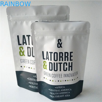 আঠালো চা ব্যাগ প্যাকেজিং অ্যালুমিনিয়াম ফয়েল ভালভ সঙ্গে কফি ব্যাগ দাঁড়ানো