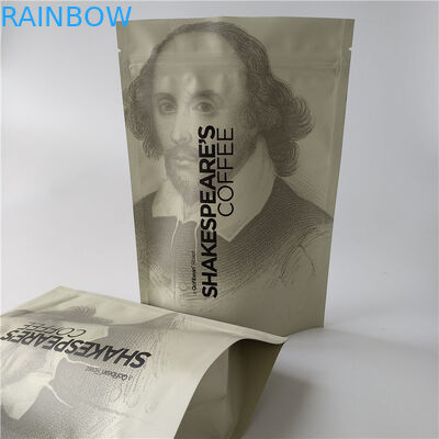 আঠালো চা ব্যাগ প্যাকেজিং অ্যালুমিনিয়াম ফয়েল ভালভ সঙ্গে কফি ব্যাগ দাঁড়ানো