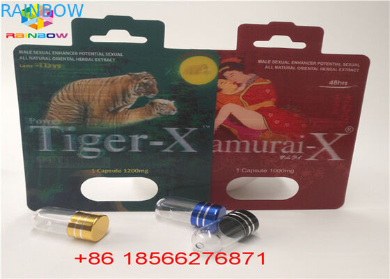 সেক্স পিল ব্লিস্টার কার্ড প্যাকেজিং ডাবল হোল সহ 3 ডি ডিসপ্লে বক্স ক্যাপসুল পেপার বক্স