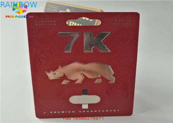 সেক্স পিল ব্লিস্টার কার্ড প্যাকেজিং ডাবল হোল সহ 3 ডি ডিসপ্লে বক্স ক্যাপসুল পেপার বক্স