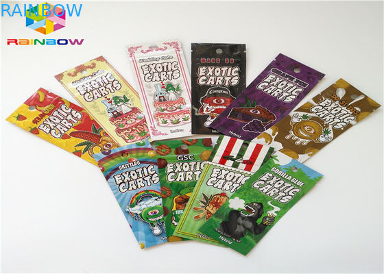 ভেষজ ধূপ Reseableable প্লাস্টিক ব্যাগ AC1003 CBD Vape তেল কার্তুজ প্যাকেজিং ফলিত