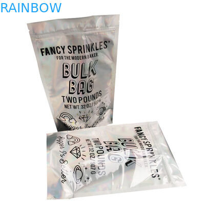 হোলোগ্রাফিক প্যাকেজিং স্ট্যান্ড আপ জipper পাউচ ব্যাগ কাস্টমাইজেশন মুদ্রিত প্লাস্টিক